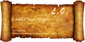 Ladányi Olga névjegykártya